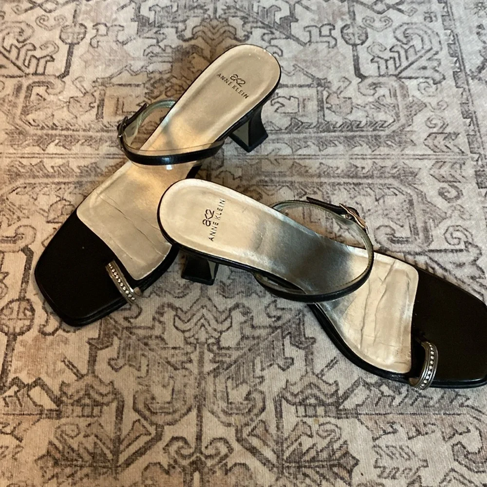 AnneKlein towering ,strap sandal